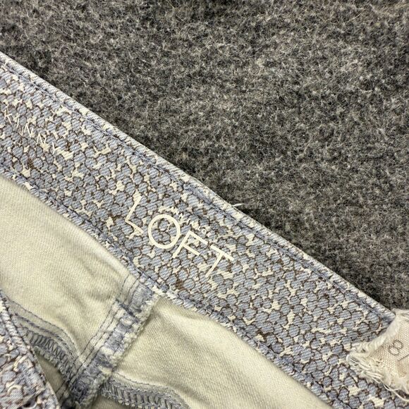 Loft Jeans Women 6 Gray Denim Light Wash Skinny Ankle Mid Rise Curvy Pockets - Picture 7 of 11